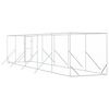 vidaXL Canil de exterior 2x10x2 m a&ccedil;o galvanizado prateado