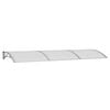 vidaXL Toldo de porta cinzento 300x100 cm policarbonato