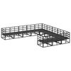 vidaXL Conjunto de Sof&aacute; de Jardim com almofada 11 pcs Preto Alum&iacute;nio