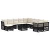 vidaXL Conjunto de Sof&aacute; de Jardim 12 pcs Preto vime PE