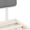 vidaXL Estrutura de Cama com Cabeceira Estofada Cinzento-claro