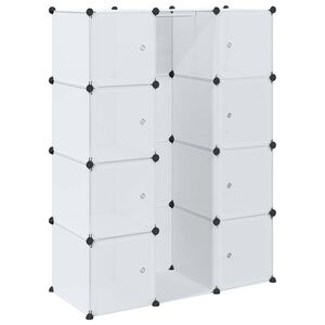 vidaXL Arm&aacute;rio pl&aacute;stico modular 9 gavetas 109x36,5x143 cm branco