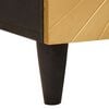 vidaXL Arm&aacute;rio lateral com gaveta Preto e Ouro 40 x 33,5 x 110 cm