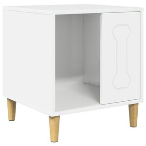 vidaXL Casinha para Cachorro Branco Brilhante 44 x 42 x 49 cm