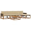 vidaXL Conjunto de Sof&aacute;s para Exterior 6 pcs Natural e Bege