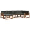 vidaXL Conjunto de Sof&aacute;s para Exterior 6 unid. Natural e Antracite