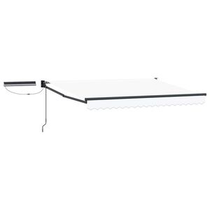 vidaXL Toldo Retr&aacute;til El&eacute;trico Branco e Antracite 3 x 2,5 m