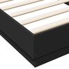 vidaXL Estrutura de cama com luzes LED 100x200 cm preto