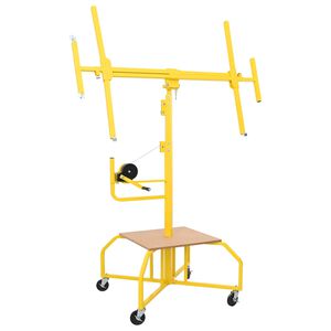 vidaXL Elevador de Placas de Gesso Amarelo 300 x 107 x 330 cm A&ccedil;o