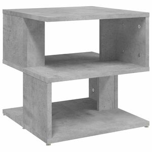 vidaXL Mesa de apoio 40x40x40 cm derivados de madeira cinzento cimento