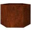 vidaXL Vaso/floreira 60x60x45 cm a&ccedil;o corten cor enferrujado