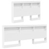vidaXL Cabeceira de armazenamento Branco 120 cm Madeira processada