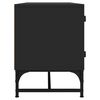 vidaXL M&oacute;vel de TV c/ portas de vidro 102x37x50 cm preto