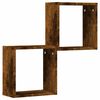 vidaXL Prateleiras de parede em forma de cubo 2 pcs 30x15x30cm