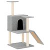 vidaXL &Aacute;rvore p/ gatos c/ postes arranhadores sisal 109 cm cinza-claro