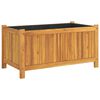 vidaXL Vaso/floreira de jardim com forro 80x42x40 cm ac&aacute;cia maci&ccedil;a