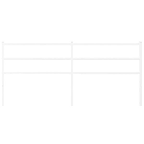 vidaXL Cabeceira de cama 200 cm metal branco