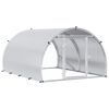 vidaXL Galinheiro Prateado 200 x 150 x 100 cm A&ccedil;o Galvanizado