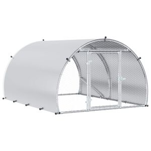 vidaXL Galinheiro Prateado 200 x 150 x 100 cm A&ccedil;o Galvanizado