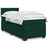 vidaXL Cama com molas/colch&atilde;o 90x190 cm veludo verde-escuro