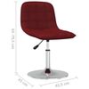 vidaXL Cadeiras de jantar girat&oacute;rias 2 pcs tecido vermelho tinto