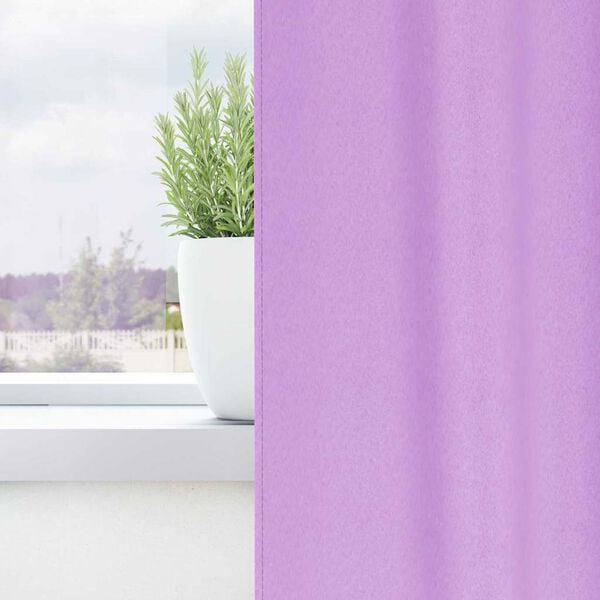 vidaXL Cortinas Blackout com Argolas 2 pcs Roxo 140 x 140 cm Poli&eacute;ster