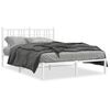 vidaXL Estrutura de cama com cabeceira 120x190 cm metal branco