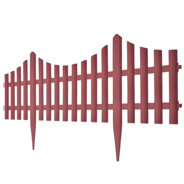 vidaXL 17 pcs divis&oacute;rias de relvado 10 m castanho