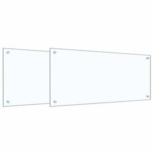 vidaXL Painel de cozinha 2 unid. Transparente 90 x 40 cm
