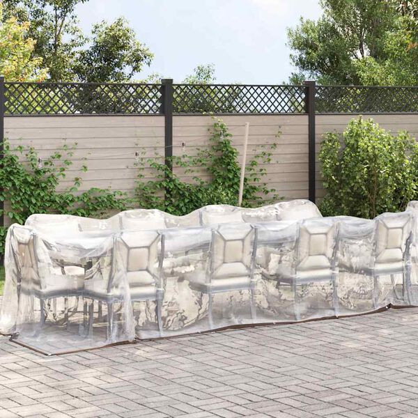 vidaXL Encerado transparente com ilh&oacute;s 1x2 m Polietileno