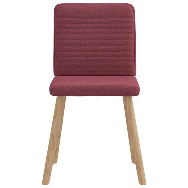 vidaXL Cadeiras de jantar 6 pcs tecido vermelho-tinto