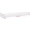 vidaXL Prateleiras de parede suspensas 2 pcs 120x23,5x3,8cm MDF branco