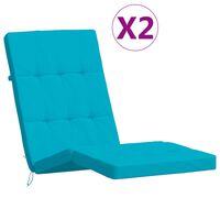 vidaXL Almofadões p/ cadeira de terraço 2 pcs tecido oxford turquesa