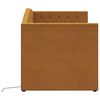 vidaXL Sof&aacute;-cama c/ colch&atilde;o e sa&iacute;da USB 90x200 cm veludo castanho