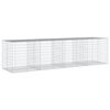 vidaXL Cesto gabi&atilde;o com cobertura 400x100x100 cm ferro galvanizado