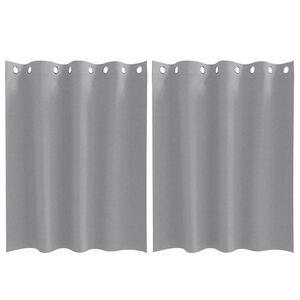 vidaXL Cortinas Blackout com Argolas 2 pcs Cinzento-claro 140 x 140 cm