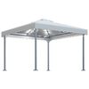 vidaXL Gazebo com cord&otilde;es de luzes LED 300x300 cm alum&iacute;nio cor creme