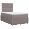 vidaXL Cama box spring com colch&atilde;o Cinzento-acastanhado 120 x 190 cm