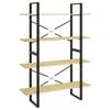 vidaXL Estante com 4 prateleiras 100x30x140 cm pinho maci&ccedil;o castanho