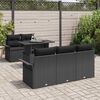 vidaXL Conjunto de Sof&aacute; de Jardim 6 pcs Preto Rattan de Polipropileno