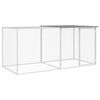 vidaXL Galinheiro com teto 203x98x90 cm a&ccedil;o galvanizado cinza-claro