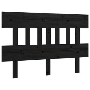 vidaXL Cabeceira de cama 143,5x3x81 cm pinho maci&ccedil;o preto