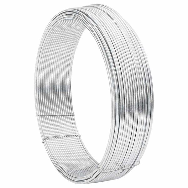 vidaXL Fio de amarração de cerca Prateado 25 m Aço