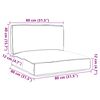 vidaXL Conjunto de Almofadas para Palete 2 pcs Creme 80 x 80 x 12 cm