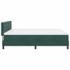 vidaXL Cama Box Spring LED com led Verde Escuro 180 x 200 cm Veludo