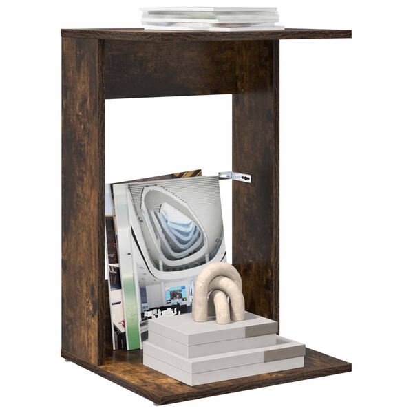 vidaXL Mesa Lateral Carvalho Defumado 40 x 38 x 62,5 cm