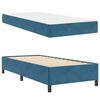 vidaXL Estrutura da Cama com colch&atilde;o Azul Escuro 90 x 190 cm tecido