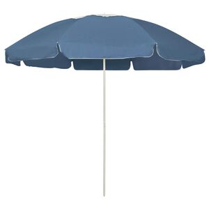 vidaXL Guarda-sol de praia 240 cm azul