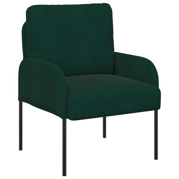 vidaXL Conjuntos de sof&aacute;s 3 pcs Verde Escuro 115 x 56 x 80 cm