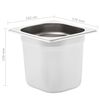 vidaXL Recipientes gastronorm 8 pcs GN 1/6 150 mm a&ccedil;o inoxid&aacute;vel